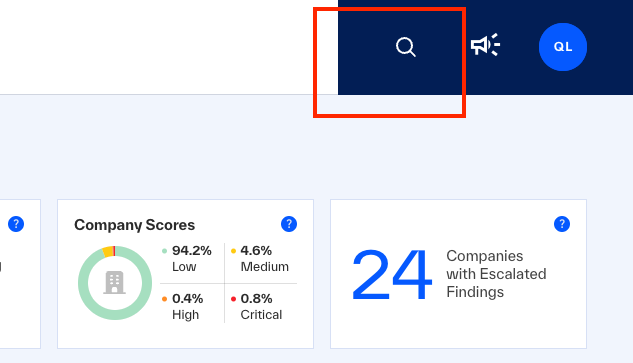 A screenshot crop of the window search button
