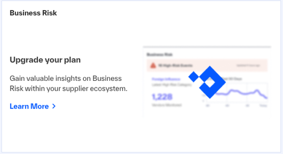 Business Risk widget